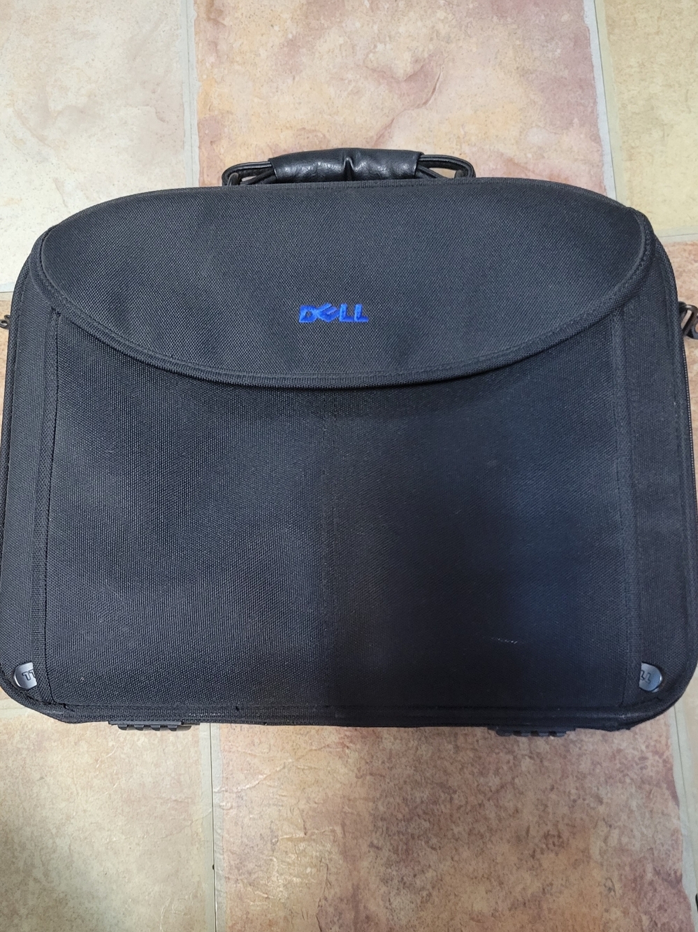 Dell Black Laptop Briefcase with Blue Logo Accent
